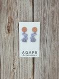 Painted Rabbit Polymer Clay Earrings
