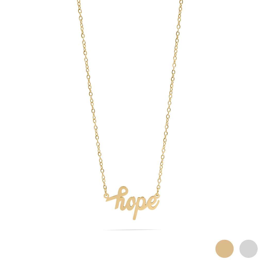 Hope Necklace - 18k Gold-Plated Stainless Steel - 18 inches long + 2 inch extender