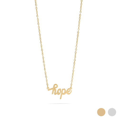 Hope Necklace - 18k Gold-Plated Stainless Steel - 18 inches long + 2 inch extender