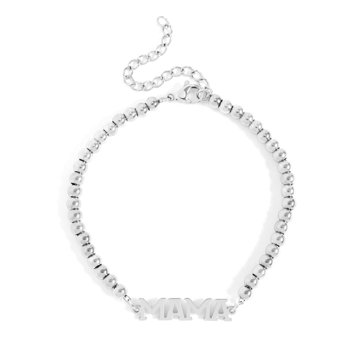 Mama Beaded Bracelet - Stainless Steel