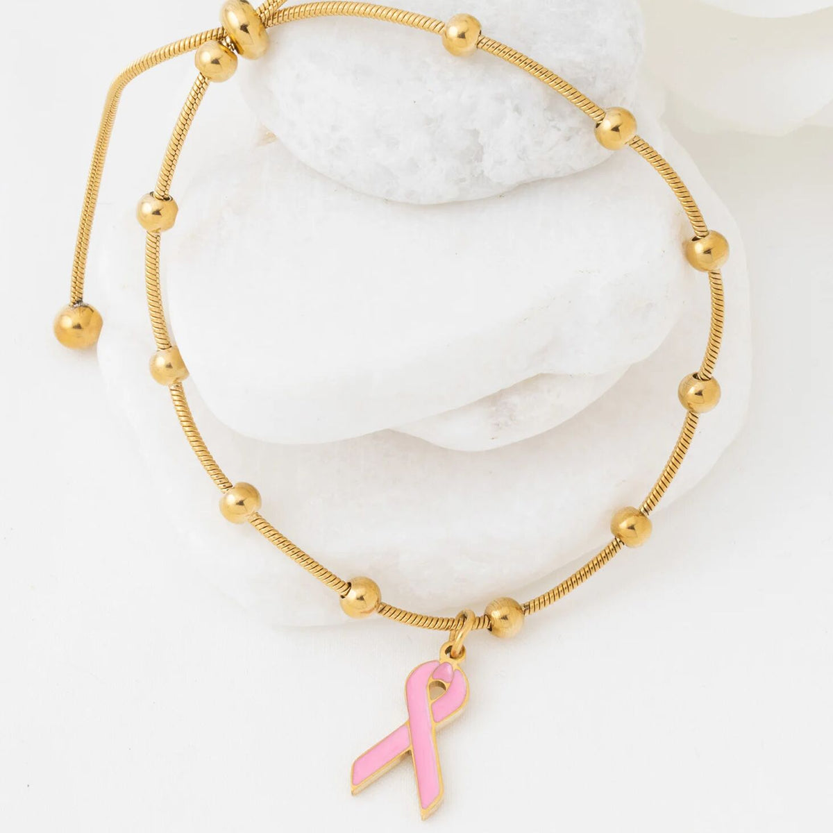 Breast Cancer Awareness Adjustable One Size Fits All Bracelet