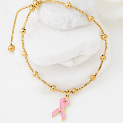Breast Cancer Awareness Adjustable One Size Fits All Bracelet