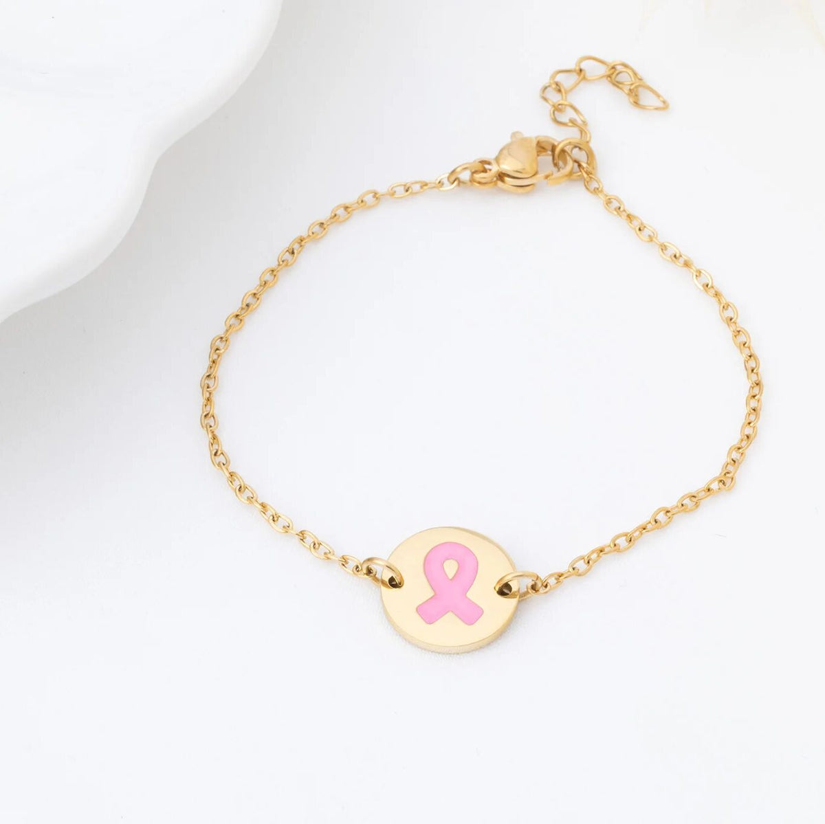 Breast Cancer Awareness Bracelet 6 inches long + 1 inch extender