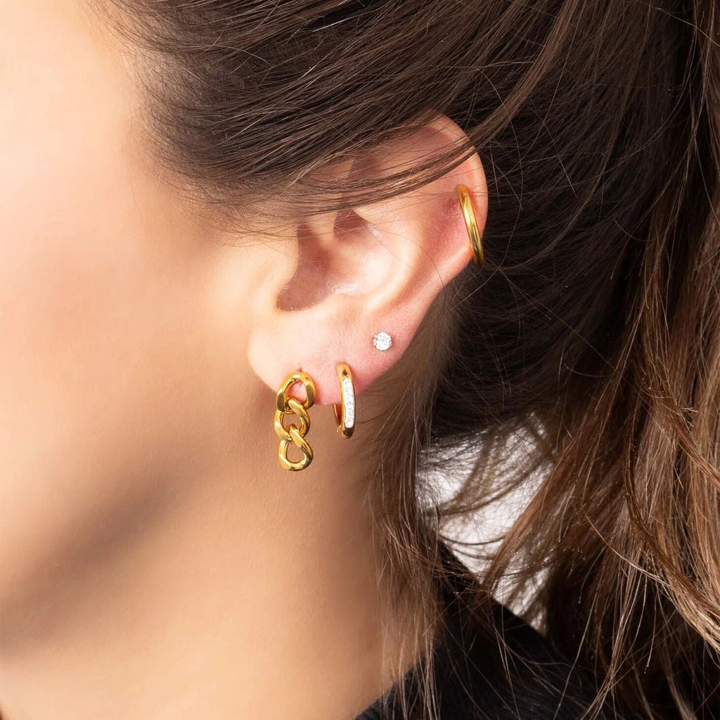 Cubic Zirconia Stud Earrings - 5mm