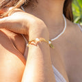 Pearl Paperclip Bracelet - 7 inches + 1 inch Extender