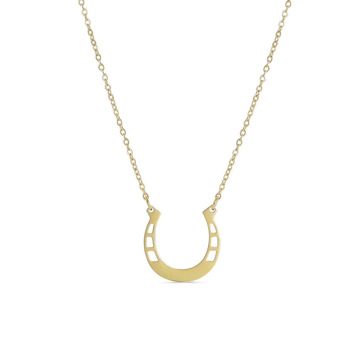 Horseshoe Necklace - Stainless Steel - 18 inches Long
