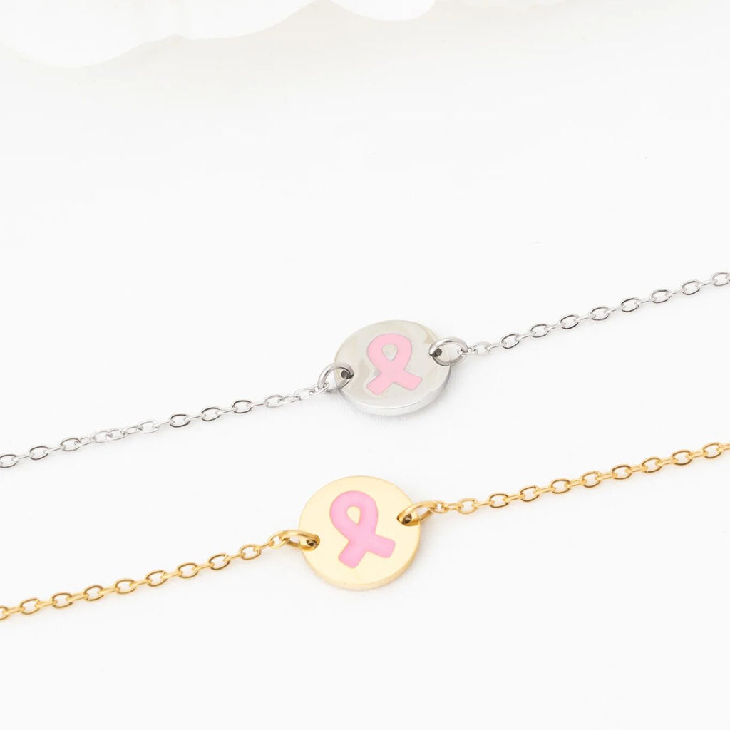 Breast Cancer Awareness Bracelet 6 inches long + 1 inch extender